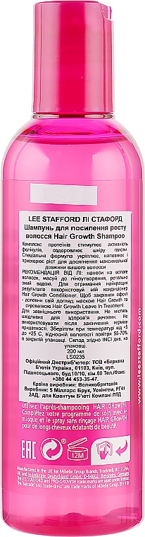 Шампунь для росту волосся - Lee Stafford Hair Growth Shampoo — фото N2