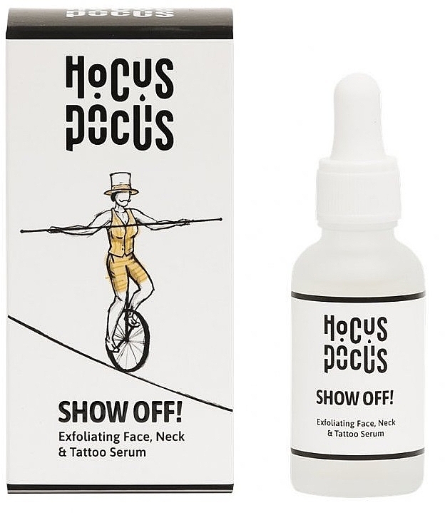 Відлущувальна сироватка для обличчя, шиї та татуювань - Hocus Pocus Show Off! Exfoliating Face, Neck & Tattoo Serum — фото N1