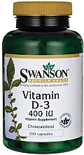 Харчова добавка "Вітамін D-3" - Swanson Vitamin D3 400 IU — фото N1