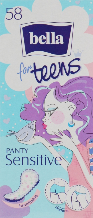 Прокладки ежедневные гигиенические Bella Panty for Teens Sensative, 58 шт - Bella