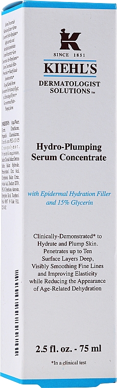 Сироватка-концентрат для інтенсивного зволоження шкіри і розгладжування її текстури - Kiehl's Hydro-Plumping Re-Texturizing Serum Concentrate — фото N11