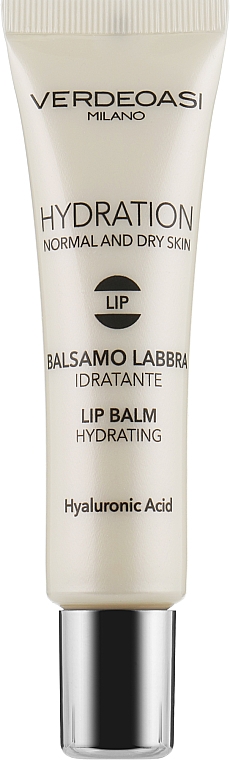 Зволожувальний бальзам для губ, з гіалуроновою кислотою та маслом ши - Verdeoasi Hydration Lip Balm — фото N1