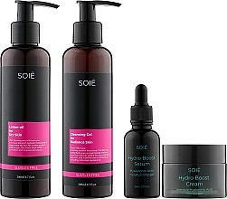 Парфумерія, косметика Набір - Soie Hydro Boost M (serum/30ml + cr/50ml + gel/200ml + lot/200ml)