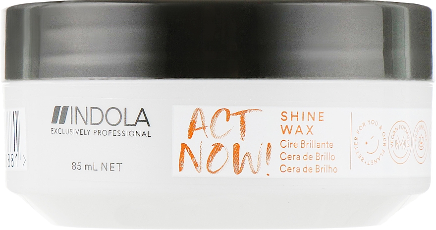 Воск для укладки волос с глянцевым эффектом - Indola Act Now! Shine Wax — фото N1