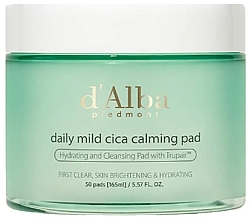 Парфумерія, косметика Заспокійливі педи для обличчя - D'Alba Daily Mild Cica Calming Pad