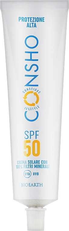 Солнцезащитный крем с минеральными фильтрами - Bioearth Consho Sun High Protection SPF 50 — фото N1