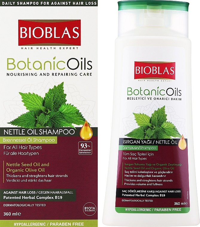 Шампунь для придания объема тонким и тусклым волосам - Bioblas Botanic Oils Herbal Volume Shampoo — фото N2