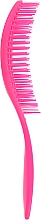 Щітка для волосся масажна, скелетон "Flexi", овальна, 24 см, рожева - Titania — фото N3