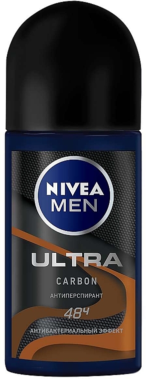 Кульковий дезодорант-антиперспірант для чоловіків - NIVEA MEN Deodorant Ultra Carbon — фото N1