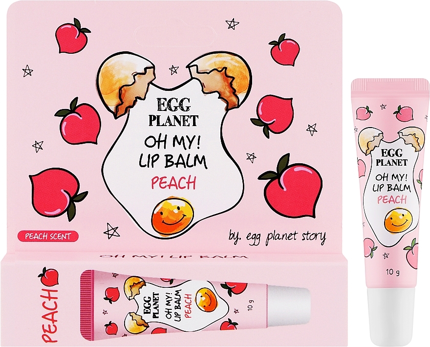 Бальзам для губ "Персик" - Daeng Gi Meo Ri Egg Planet Oh My! Lip Balm Peach — фото N2