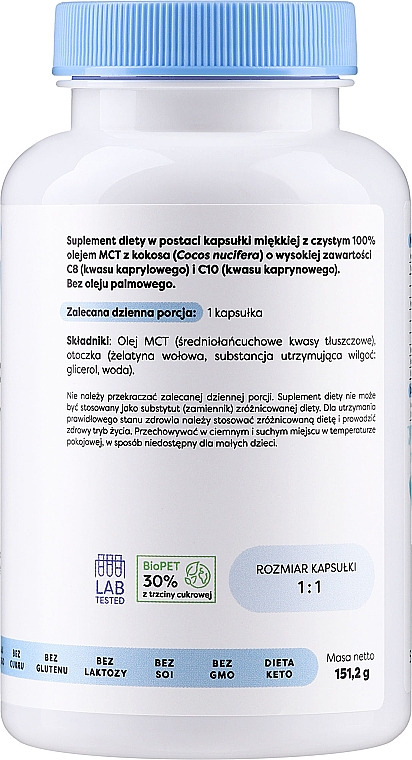 Капсули олії MCT, 1000 мг  - Osavi Oil MCT — фото N2