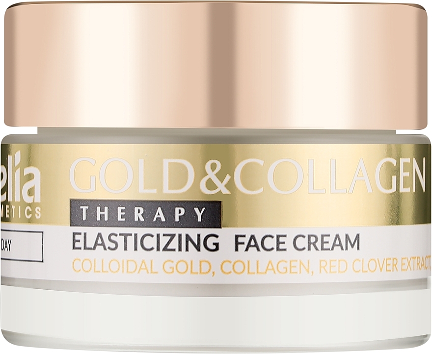 Денний крем для обличчя із золотом та колагеном - Delia Gold & Collagen Therapy Elasticizing Day Cream — фото N1