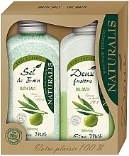 Духи, Парфюмерия, косметика Набор - Naturalis Olive Milk Set (foam/800 ml + salt/1000 g) 