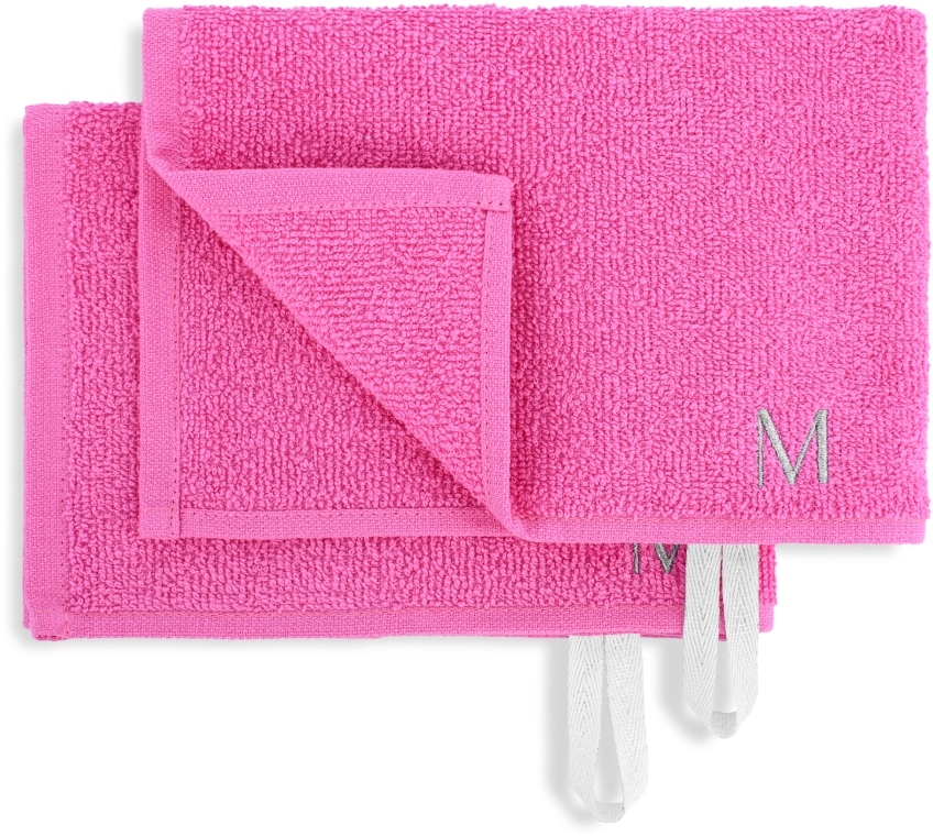 Дорожный набор полотенец для лица, розовые "MakeTravel" - MAKEUP Face Towel Set — фото N2