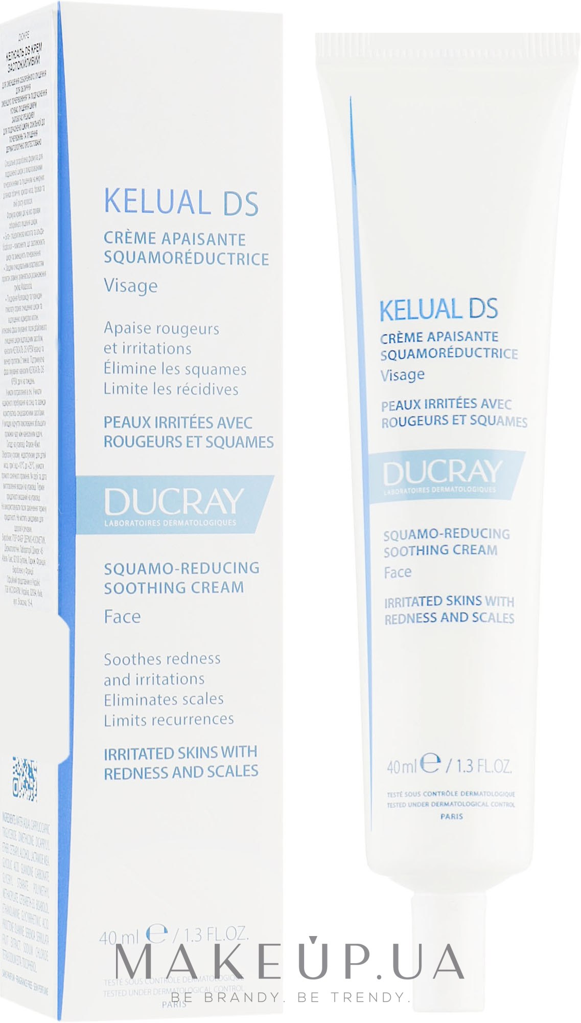 Пом'якшувальний крем для усунення лущення - Ducray Kelual Ds Squamo-Reducing Soothing Cream — фото 40ml