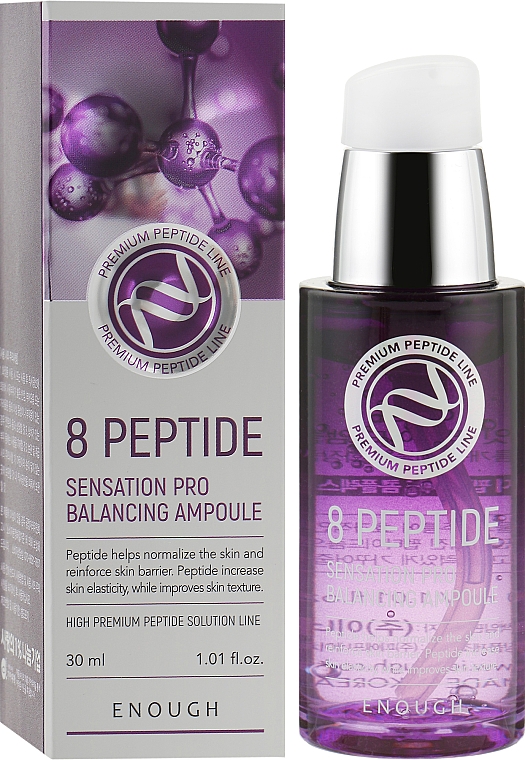 Сироватка для обличчя, з пептидами - Enough 8 Peptide Sensation Pro Balancing Ampoule