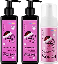 Парфумерія, косметика Набір - Chaban Natural Cosmetics Beauty Box Limited For Wooman (sh/gel/250ml + shmp/250ml + clea/foam/150ml)