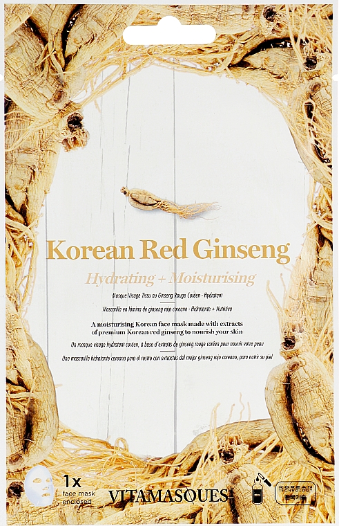 Маска для лица "Корейский красный женьшень" - Vitamasques Mask Korean Red Ginseng — фото N1