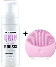 Духи, Парфюмерия, косметика Набор - Mr.Scrubber Hydrating Peony Extract (mousse/150ml + brush/1szt)