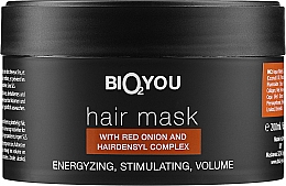 Маска для волосся з комплексом Hairdensyl та екстрактом червоної цибулі  - Bio2You Natural Hair Mask — фото N1