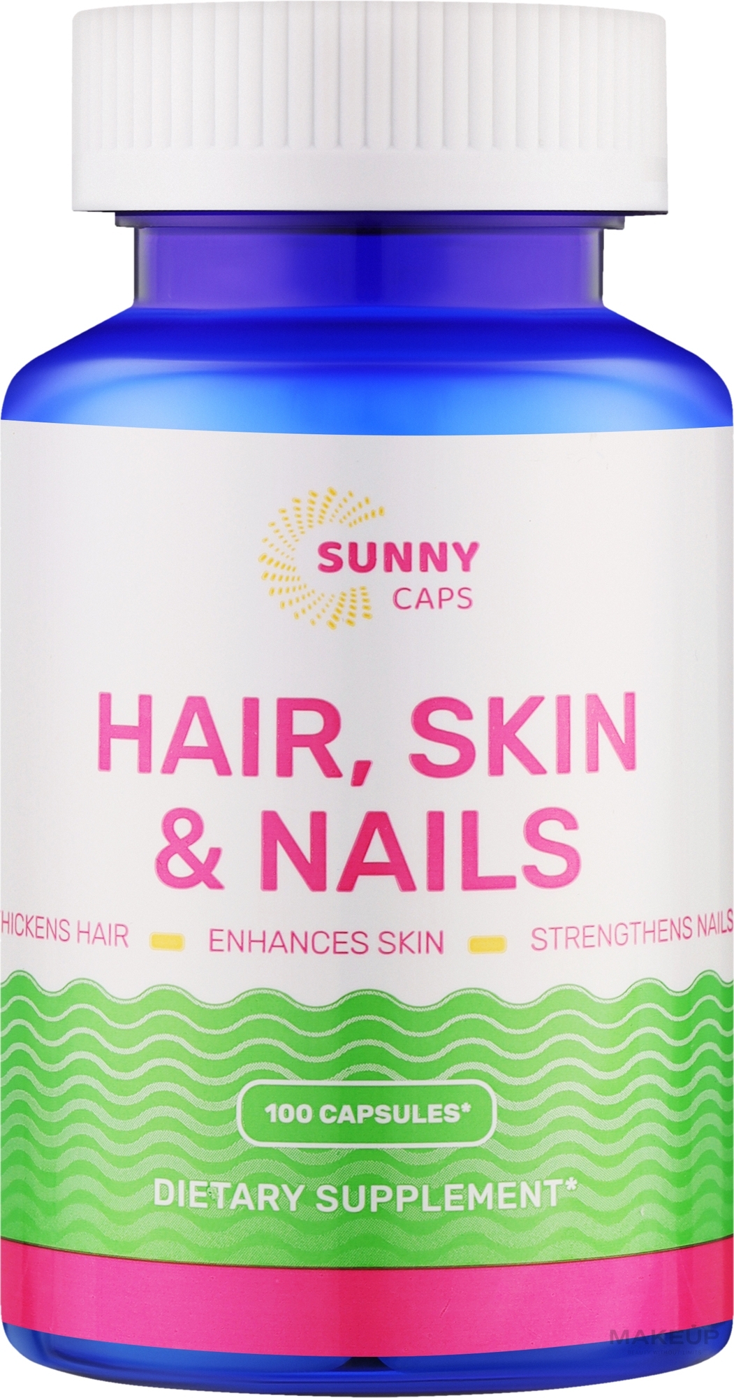 Дієтична добавка "Комплекс шкіра, волосся, нігті" - Sunny Caps Hair Skin&Nails Complex Powerfull — фото 100шт