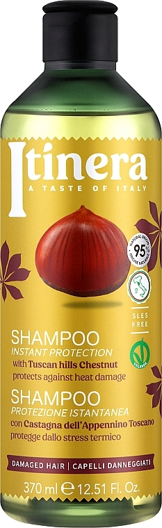 Шампунь для захисту волосся від теплових пошкоджень з тосканським каштаном - Itinera Tuscany Hills Chestnutt Shampoo — фото N1