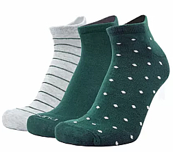 Парфумерія, косметика Набір шкарпеток, 3 пари, 1094, темно-зелені - Duna