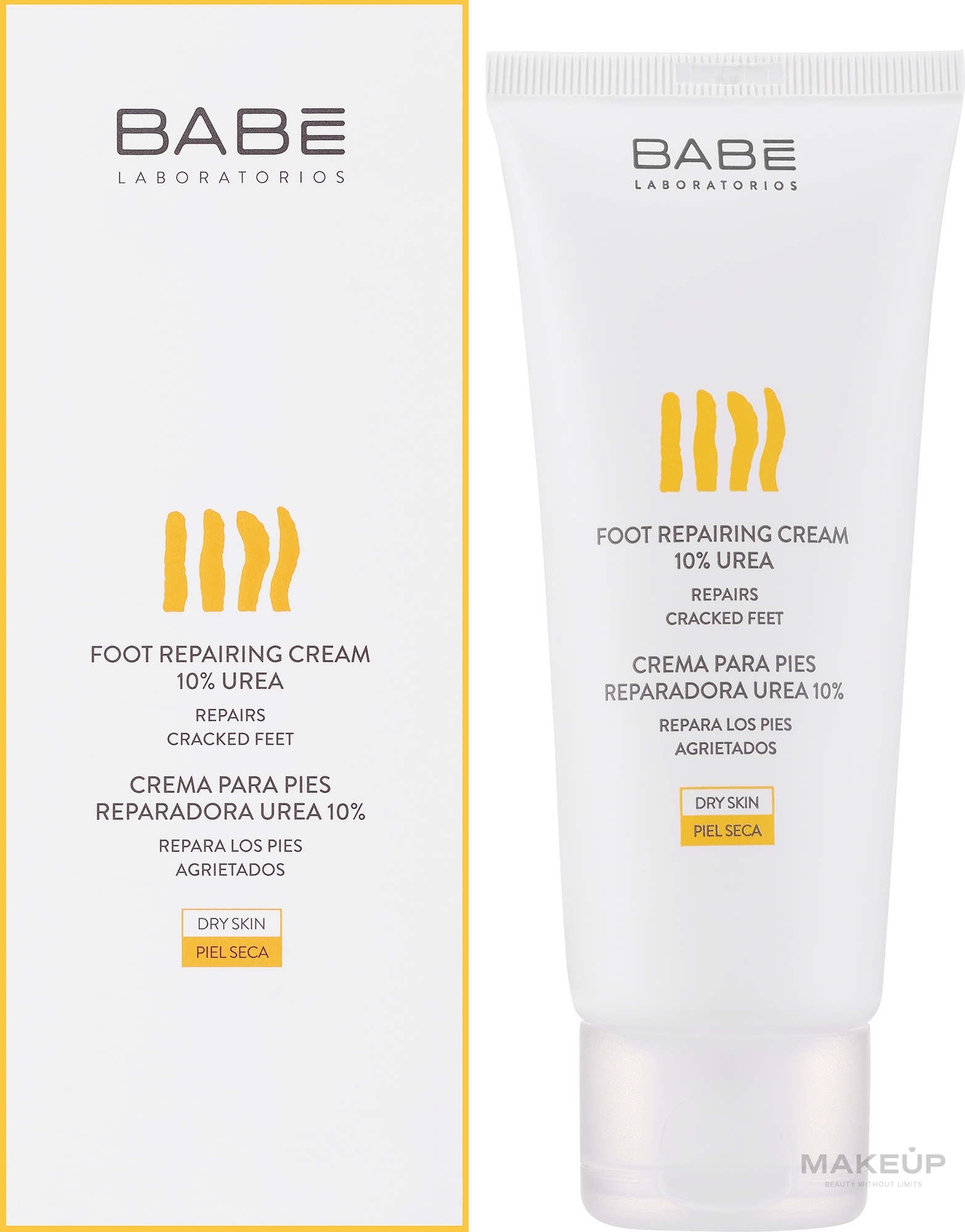 Крем для ног с 10% мочевины для смягчения против огрубелостей - Babe Laboratorios Foot Repairing Cream 10 % Urea — фото 100ml