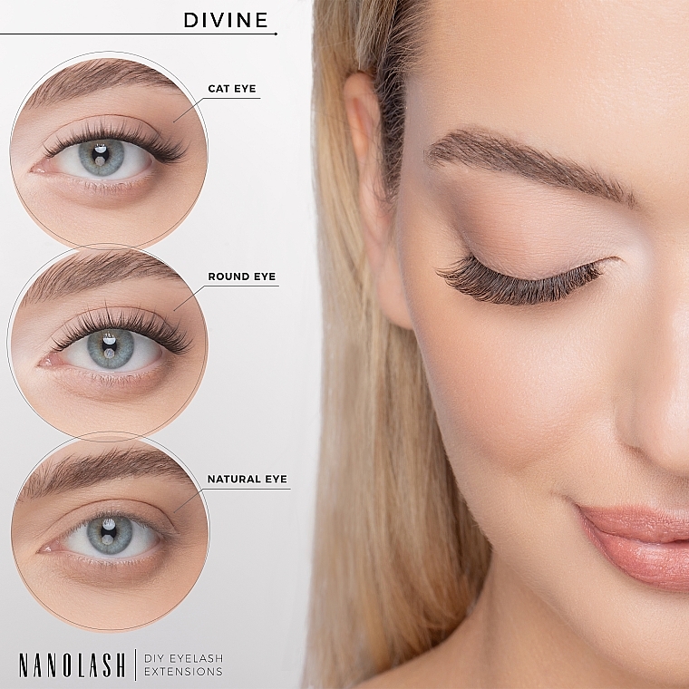 Накладные ресницы - Nanolash Diy Eyelash Extensions Divine — фото N4