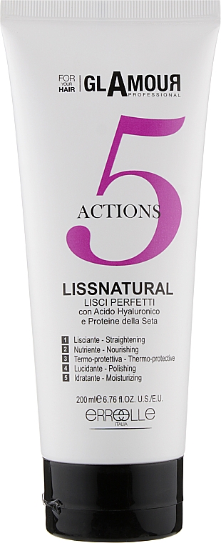 Крем 5-компонентный для волос - Erreelle Italia Glamour Professional 5 Lissnatural Lisci Perfetti