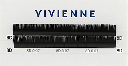 Парфумерія, косметика Накладні вії "Elite", чорні, 2 лінії (0,07, D, (8)) - Vivienne