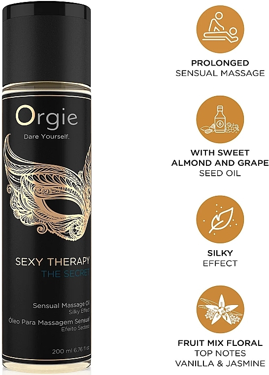 Олія для масажу "Секрет" - Orgie Sexy Therapy The Secret Sensual Massage Oil — фото N2