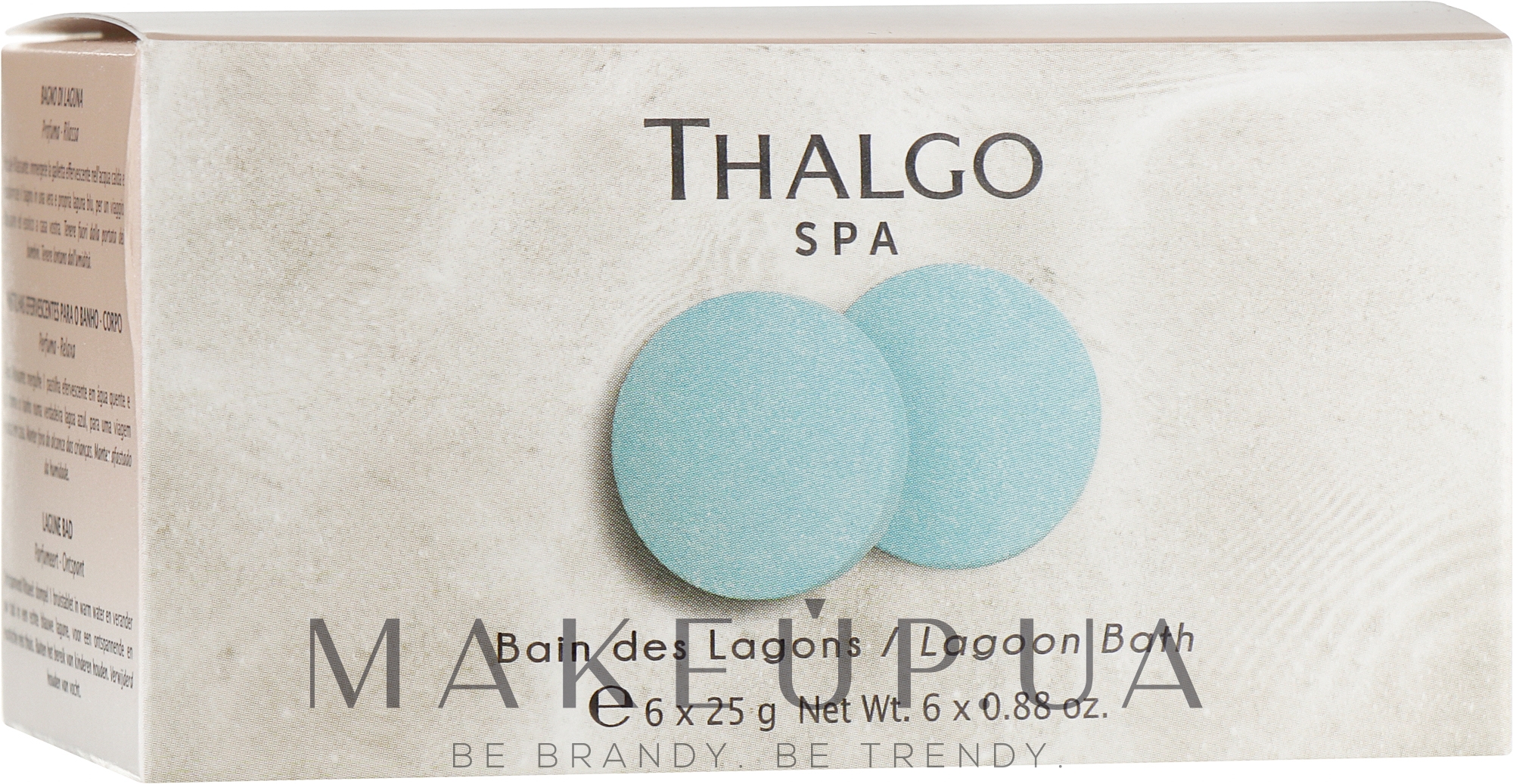 Шипучие таблетки для ванн "Воды лагуны" - Thalgo Lagoon Water Bath Pebbles — фото 6x25g