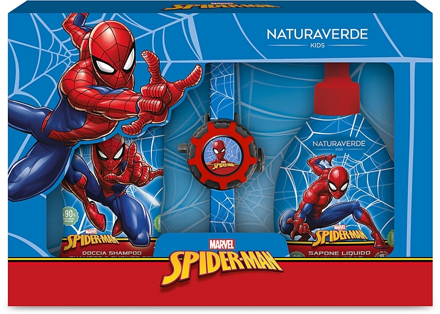 Набір - Naturaverde Kids Spider Man (sh/gel/250ml + liquid/soap/250ml + acc) — фото N1