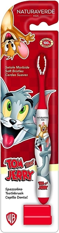 Зубна щітка "Том і Джеррі" - Naturaverde Kids Tom & Jerry Soft Toothbrush — фото N1