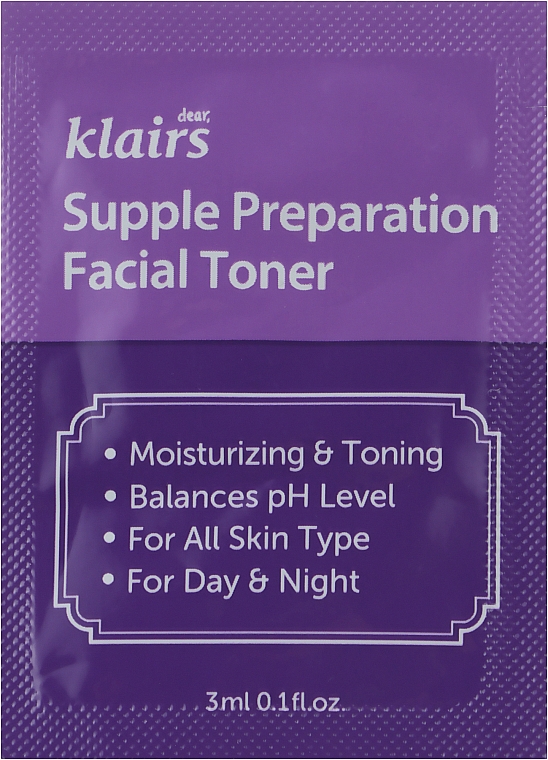 Увлажняющий тонер для лица - Klairs Supple Preparation Facial Toner (пробник) — фото N1