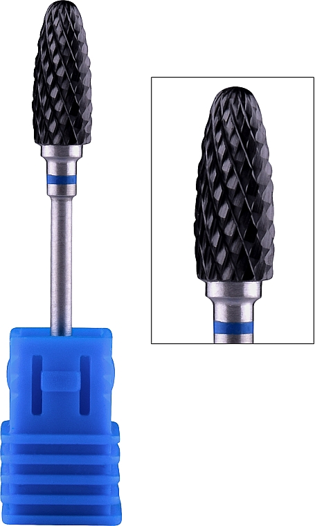 Насадка для фрезера керамическая (М) синяя, Flame Bit (Black) 3/32 - Vizavi Professional