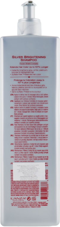 Шампунь для усунення жовтизни - L'Anza Healing ColorCare Silver Brightening Shampoo — фото N6