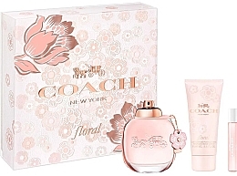 Духи, Парфюмерия, косметика Coach Coach Floral - Набор (edp/90ml + edp/7.5ml + b/milk/100ml)