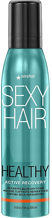 Восстанавливающая пена для укладки волос - SexyHair HealthySexyHair Active Recovery Repairing Blow Dry Foam — фото N1