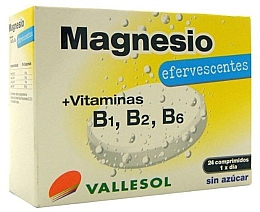 Парфумерія, косметика Харчова добавка "Магній + Вітамін B1, B2, B6" - Vallesol Magnesio + Vitaminas B1, B2 Y B6