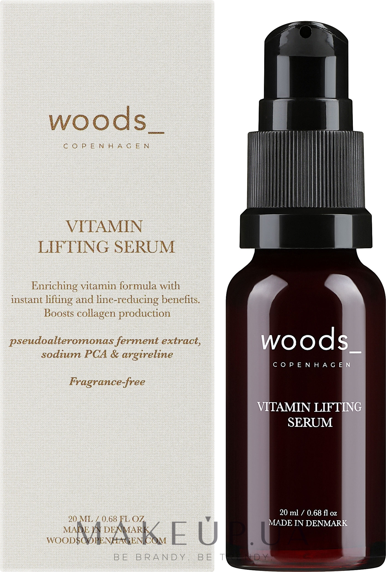 Вітамінна ліфтингова сироватка для обличчя - Woods Copenhagen Vitamin Lifting Serum — фото 20ml