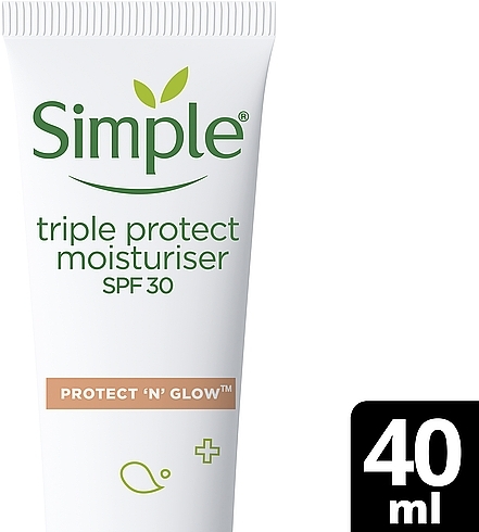 Крем увлажняющий тройной защиты с SPF30 - Simple Protect & Glow Triple Protect Moisturiser SPF30 — фото N3