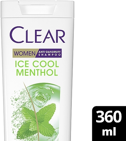 Шампунь проти лупи для жінок "Крижана свіжість з ментолом" - Clear Anti-Dandruff Ice Cool Menthol Shampoo — фото N3