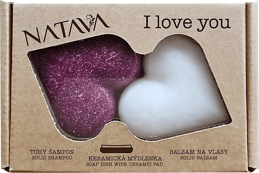 Набор - Natava I Love You Set (balm/75 g + shampoo/95 g + acc/1 pcs)  — фото N1