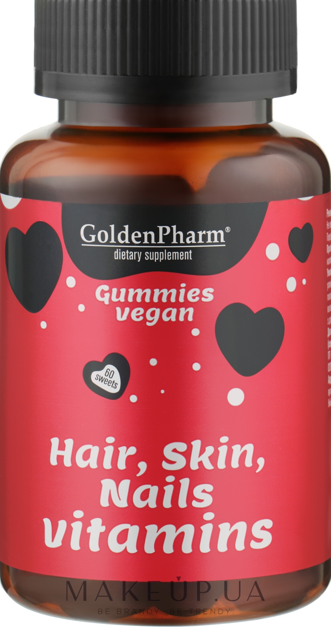 Вітаміни для волосся, шкіри й нігтів, веганський мармелад №60 - ФітоБіоТехнології Golden Pharm — фото 60шт