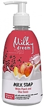 Рідке мило "Білий персик і чіа" - Milky Dream Milk Soap White Peach And Chia Seeds — фото N1