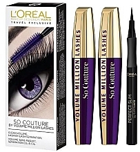 Духи, Парфюмерия, косметика Набор для макияжа - L'oreal Paris Travel Exclusive (mascara/2x9.5ml + liner/1ml)