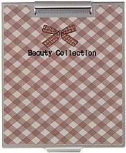 Парфумерія, косметика Дзеркальце в металевому корпусі 85567, в клітку - Top Choice Beauty Collection Mirror
