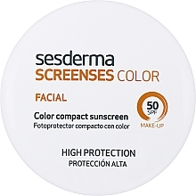 Парфумерія, косметика Сонцезахисний тональний крем, коричневий - SesDerma Laboratories Screen Ses Compact SPF 50 Brown
